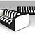 Stylish Line Sofas in Various Sizes 3D model small image 1