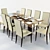 Italian Dining Set: Sebastien Italia 3D model small image 1