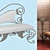 Title: Elegant Forged Sofa: Sleek and Stylish! 3D model small image 1