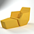Faccet Armchair: Sleek Modern Design 3D model small image 1