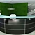 Sleek Black Reception Desk 3D model small image 1