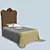 Luxury Samuele Bed - 120x208cm 3D model small image 1