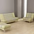 Vega 16 Sofa Set: Sofa, Chair, Ottoman 3D model small image 1