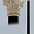 Elegant Golden Black Lacquer Column 3D model small image 1