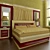 Elegant Spanish Bed 3D model small image 1