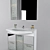 Title: Cairo Bathroom Vanity Set 3D model small image 1