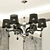 Elegant 6-Light Lenoir Chandelier 3D model small image 1