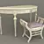 Classic White Table Set 3D model small image 1