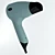 Sleek & Powerful Hair Dryer 3D model small image 1