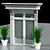 Entrance door with the facade decor Izoman 3D model small image 1