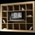 Hinged shelf for TV 3D model small image 1