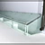 Stylish Glass Canopy: Protect and Beautify Your Courtyard 3D model small image 1