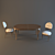 Elegant Dining Set: Table & Chairs 3D model small image 1