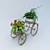 Forged Flower Cart Stand 3D model small image 1