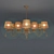 Elegant Murano Glass Silk Chandelier 3D model small image 1