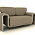 Rudolf Cabin Office Sofa: Compact, Stylish, Comfortable. 3D model small image 1