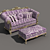 Elegant Comfort: Classic Sofa & Ottoman 3D model small image 1