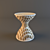 Designer Wood + Metal Stool 3D model small image 1