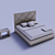 Elegant Sleep Set: Bed and Cabinet 3D model small image 1