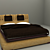 LuxLeather Bed: Modern Elegance 3D model small image 1