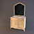 Glam Mirror Vanity Set 3D model small image 1