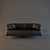 Modern Leather Sofa with Scandinavian Design 3D model small image 1