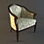 Elegant Classic Armchair 3D model small image 1