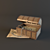 Forged Treasure Chest with Coins 3D model small image 1