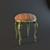 Classic Texture Ottoman 3D model small image 1