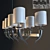 Elegant Silver Pendant Light 3D model small image 1