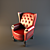 Modern Leather Armchair: Sleek Design 3D model small image 1