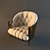 Elegant Classic Armchair 3D model small image 1