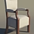 Elegant Fabric Armchair 3D model small image 1