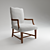 Elegant Martha Washington Chair 3D model small image 1