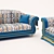 Luxury Italian Caspani Sofa and Armchair Set 3D model small image 1