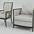 Elegant McGuire_A-80 & M-283 Chair 3D model small image 1