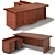 Classic Office Desk 3D model small image 1