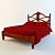 Italian Carved Bed: Exquisite Design 3D model small image 1