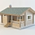 200mm Log Cabin Bath 3D model small image 1