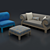 Modern Elegance: BM Style Contemporary Sofa 3D model small image 1