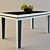 Wide-Legged Dining Table 3D model small image 1