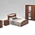 Elegant Bedroom Furniture Set 3D model small image 1