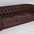 English Leather Quilted Sofa 3D model small image 1