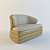 Modern Two-Seater Sofa "Turin 3D model small image 1