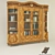 Elegant Glass Door Bookcase 3D model small image 1