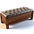 Elegant Leather Ottoman with Drawer 3D model small image 1