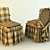 Chair Pouch with Cushion: Organize with Style 3D model small image 1