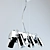 Chrome Glass Chandelier Ada 3D model small image 1