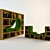 Cozy Bookshelf Seating: Stylish Storage Solution 3D model small image 1