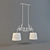 Eseo Chandelier: Elegant Fabric and Metal 3D model small image 1